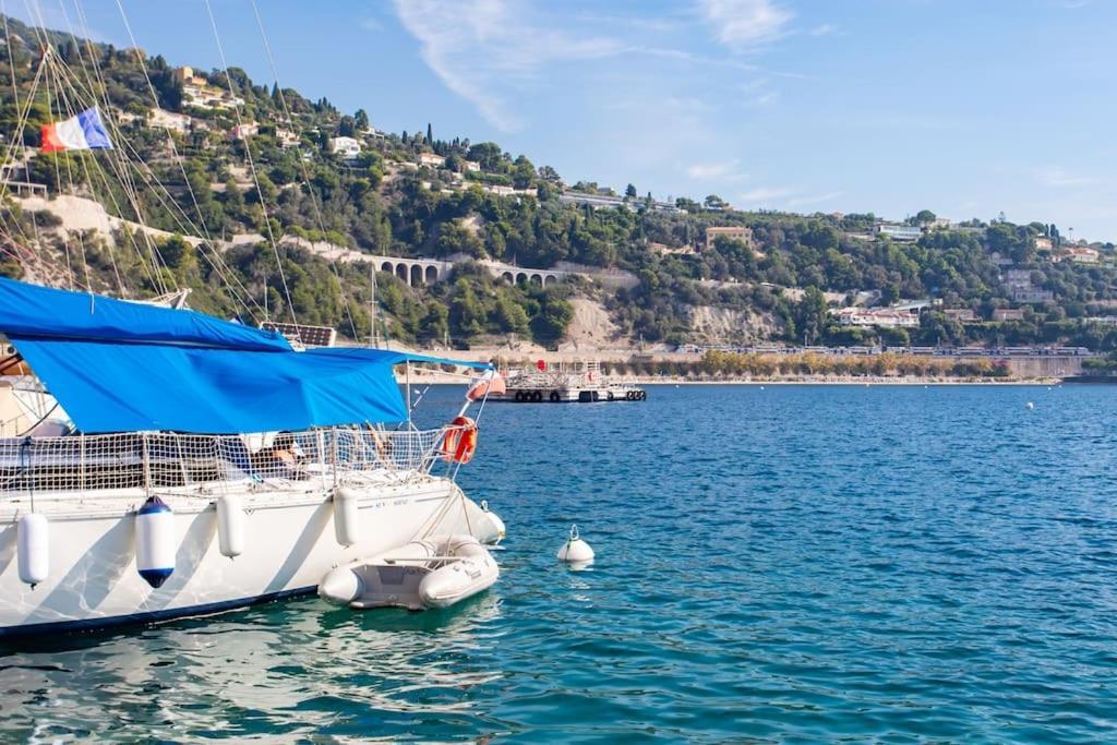 #40 Bright Sea View Suite For 6 2Mins Walk Port & Sea Villefranche-sur-Mer Bagian luar foto