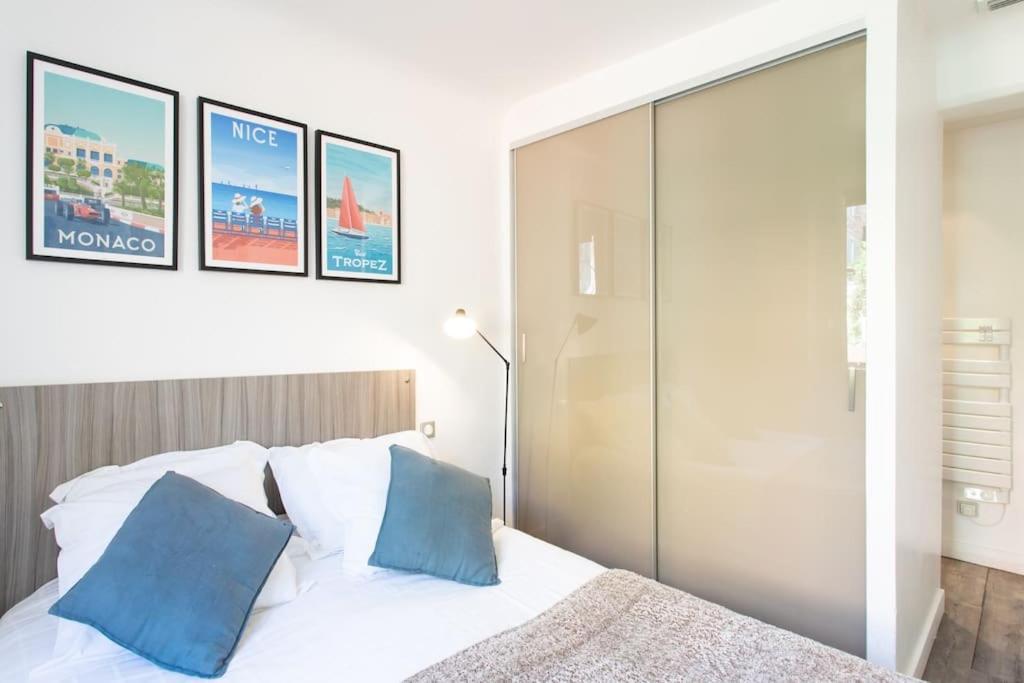 #40 Bright Sea View Suite For 6 2Mins Walk Port & Sea Villefranche-sur-Mer Bagian luar foto