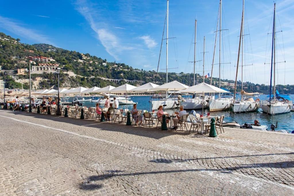#40 Bright Sea View Suite For 6 2Mins Walk Port & Sea Villefranche-sur-Mer Bagian luar foto
