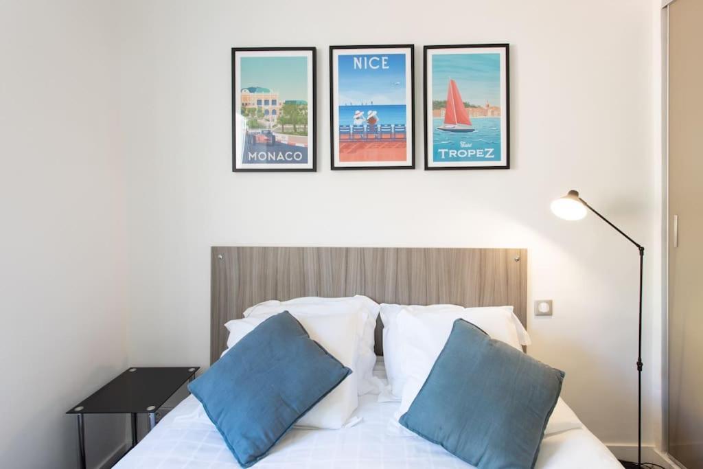 #40 Bright Sea View Suite For 6 2Mins Walk Port & Sea Villefranche-sur-Mer Bagian luar foto